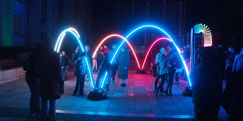 Photo placeholder for city-centre light installations